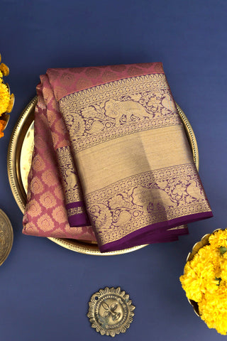 Coimbatore Silk Onion Pink Saree