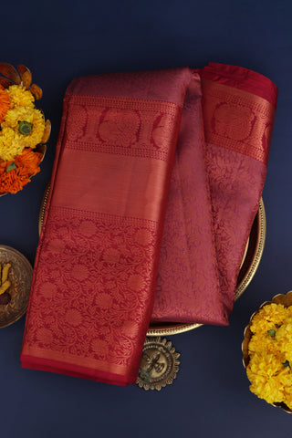 Coimbatore Silk Onion Pink Saree