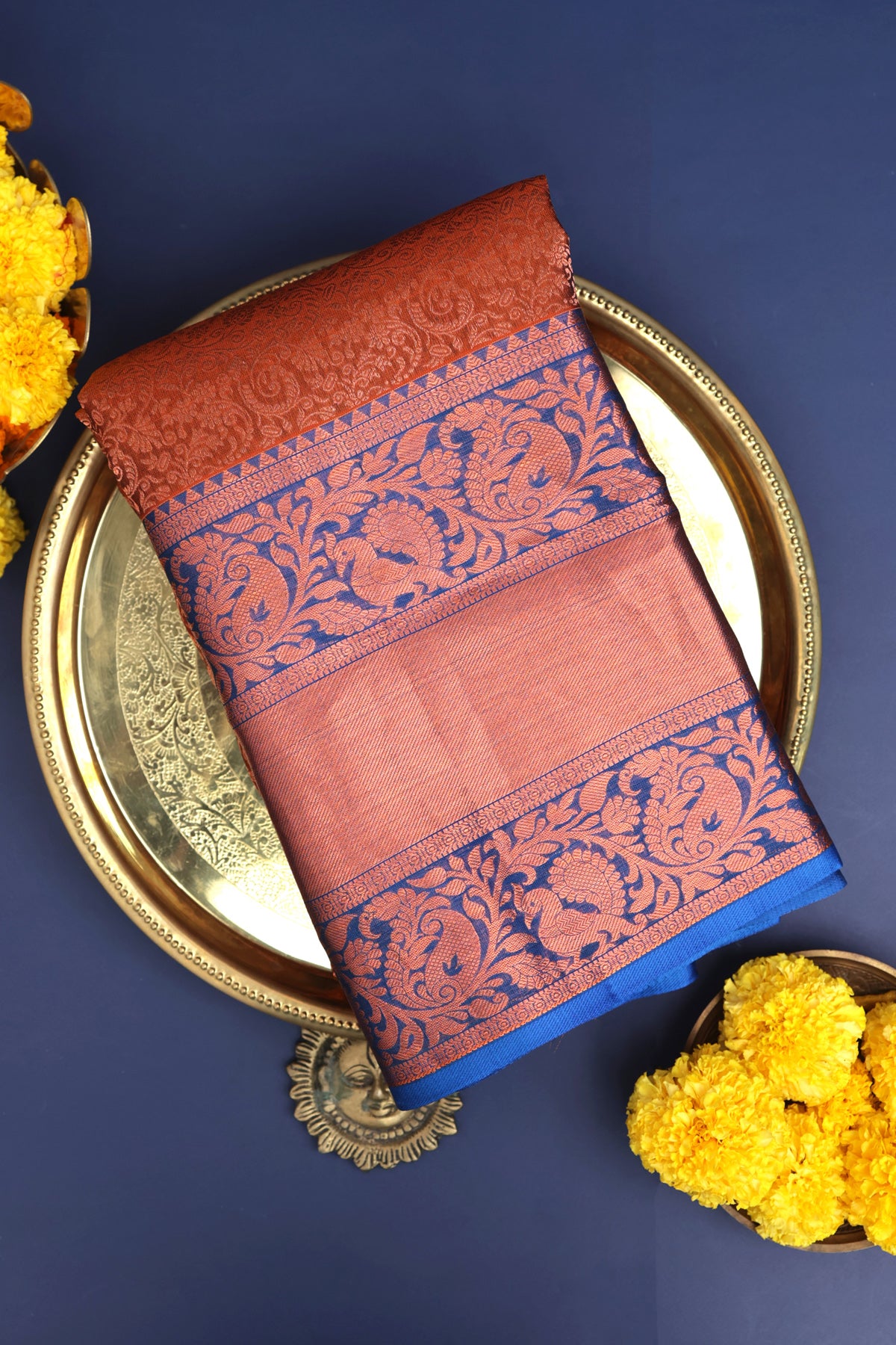 Coimbatore Silk Rust Saree