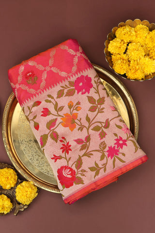 Banarasi Silk Pink Saree