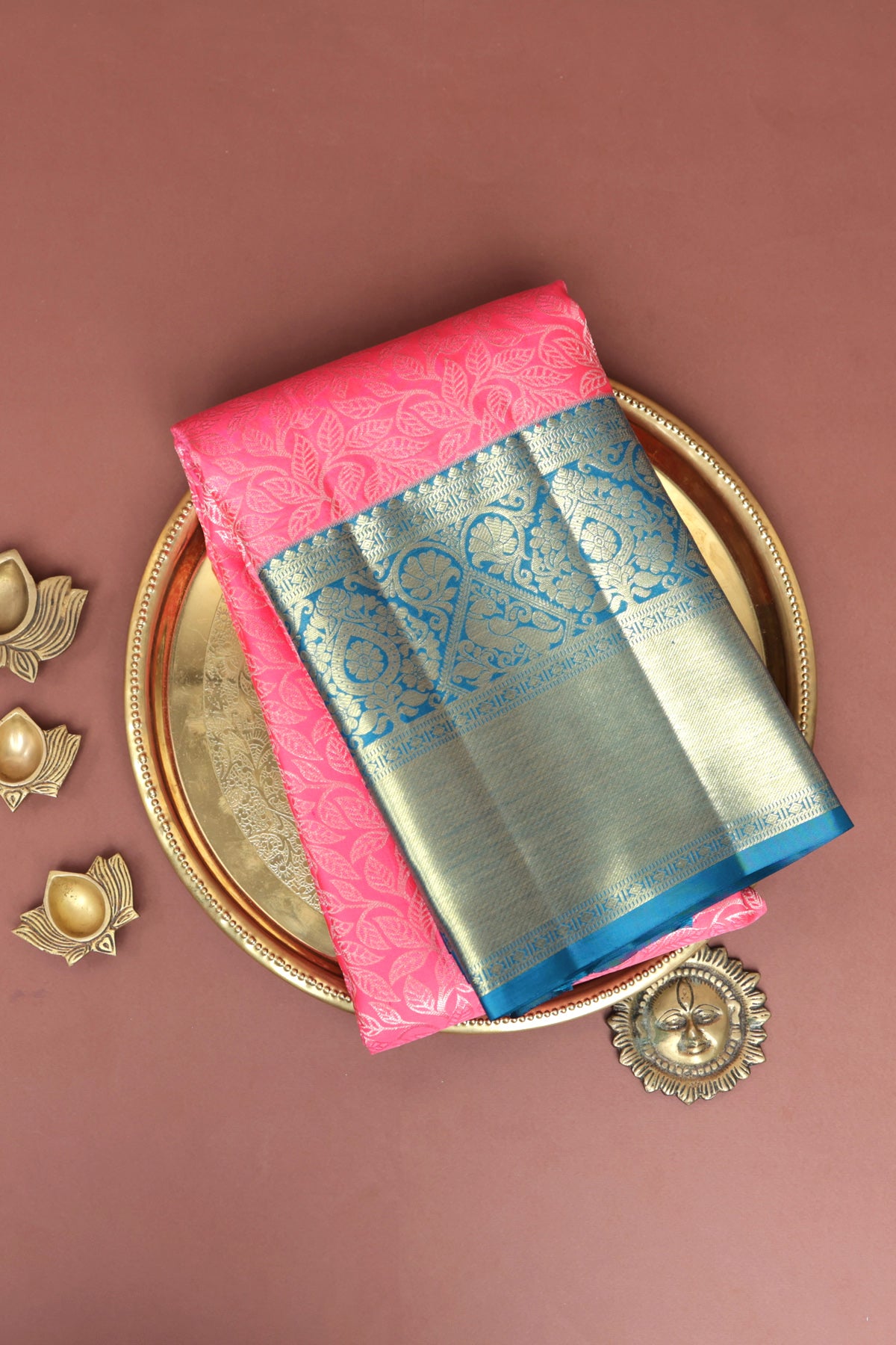 Kancheepuram Silk Baby-Pink Saree