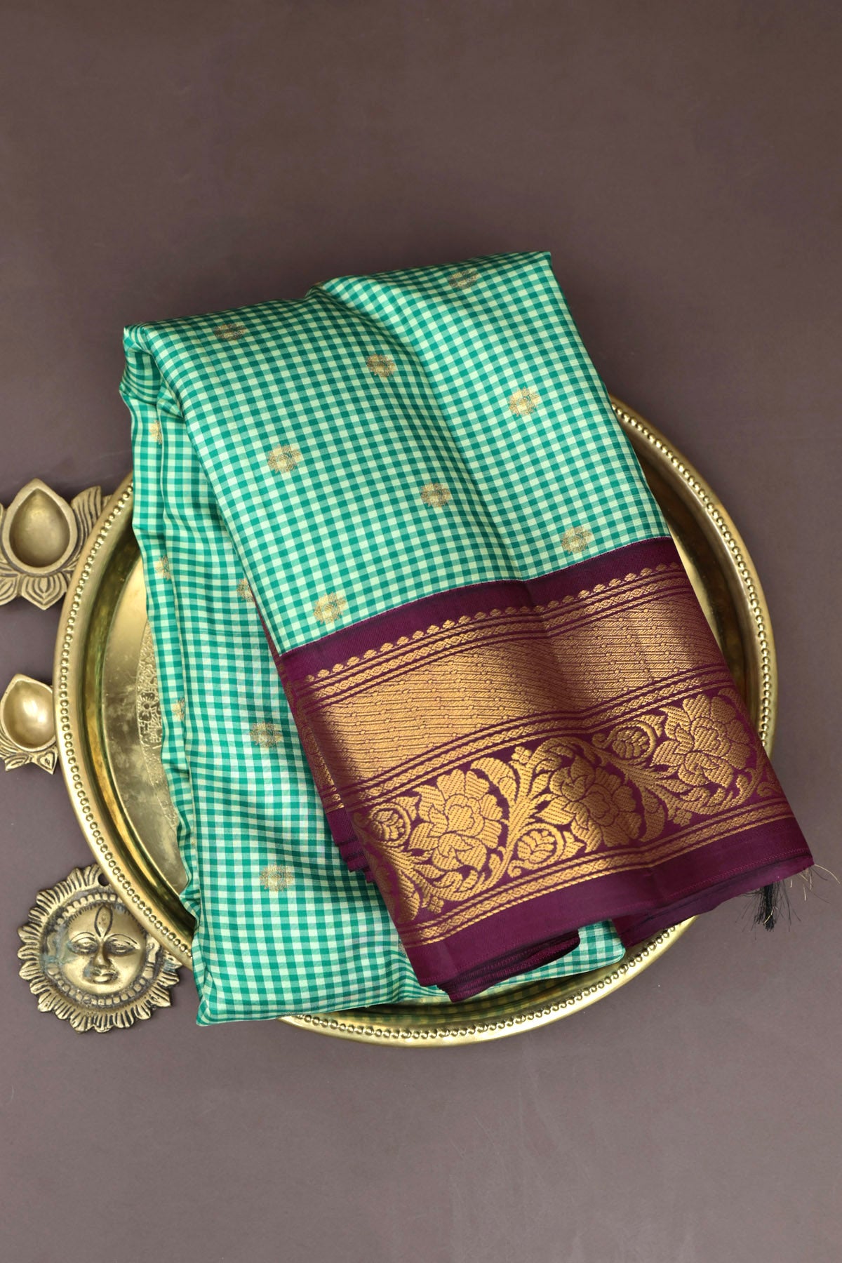 Gadwal Silk Green Saree