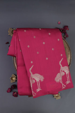 Matka Silk Pink Saree