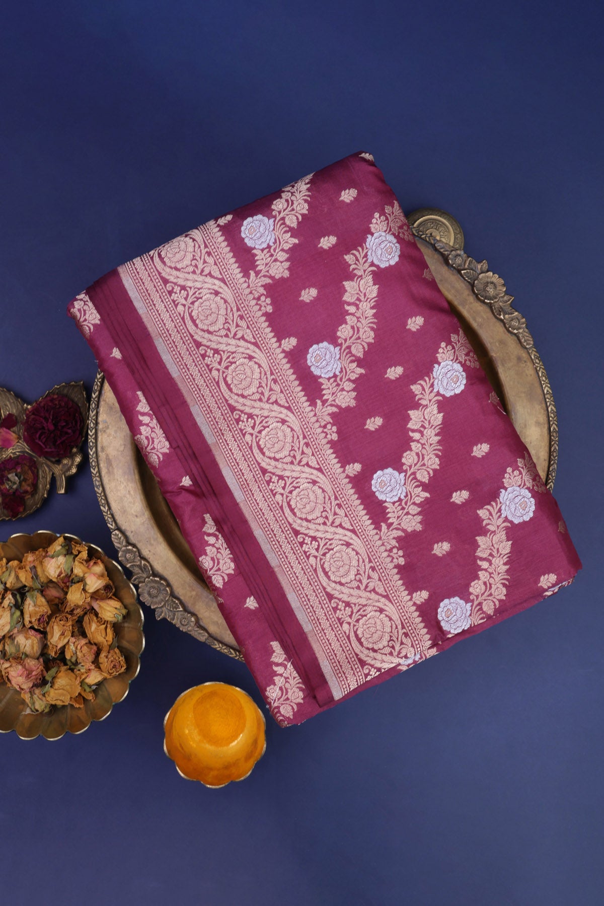 Banarasi Silk Onion Pink Saree