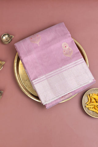 Chanderi Sico Onion Pink Saree