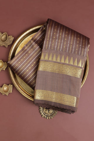 Venkatagiri Silk Brown Saree