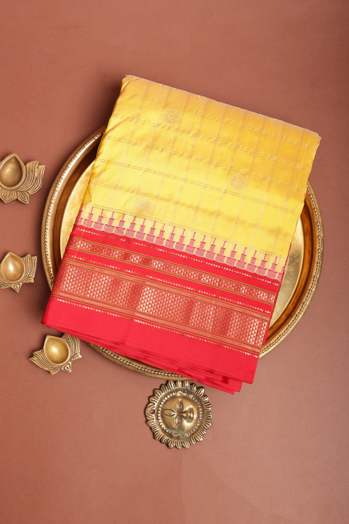 Narayanpet Silk Yellow Saree