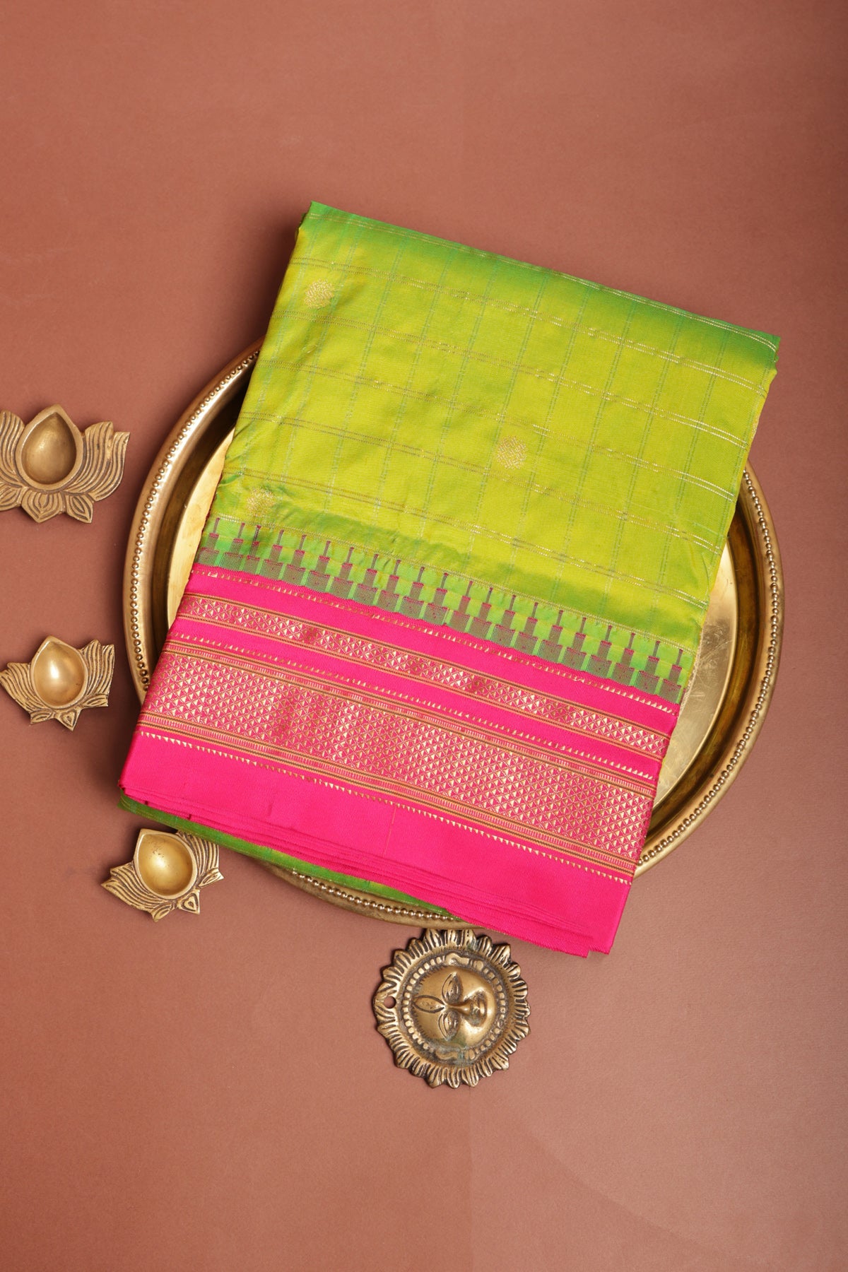 Narayanpet Silk Parrot Green Saree