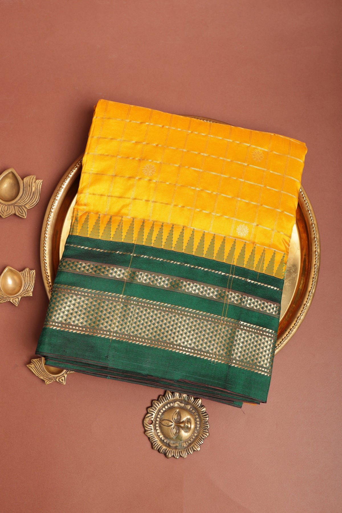 Narayanpet Silk Yellow Saree