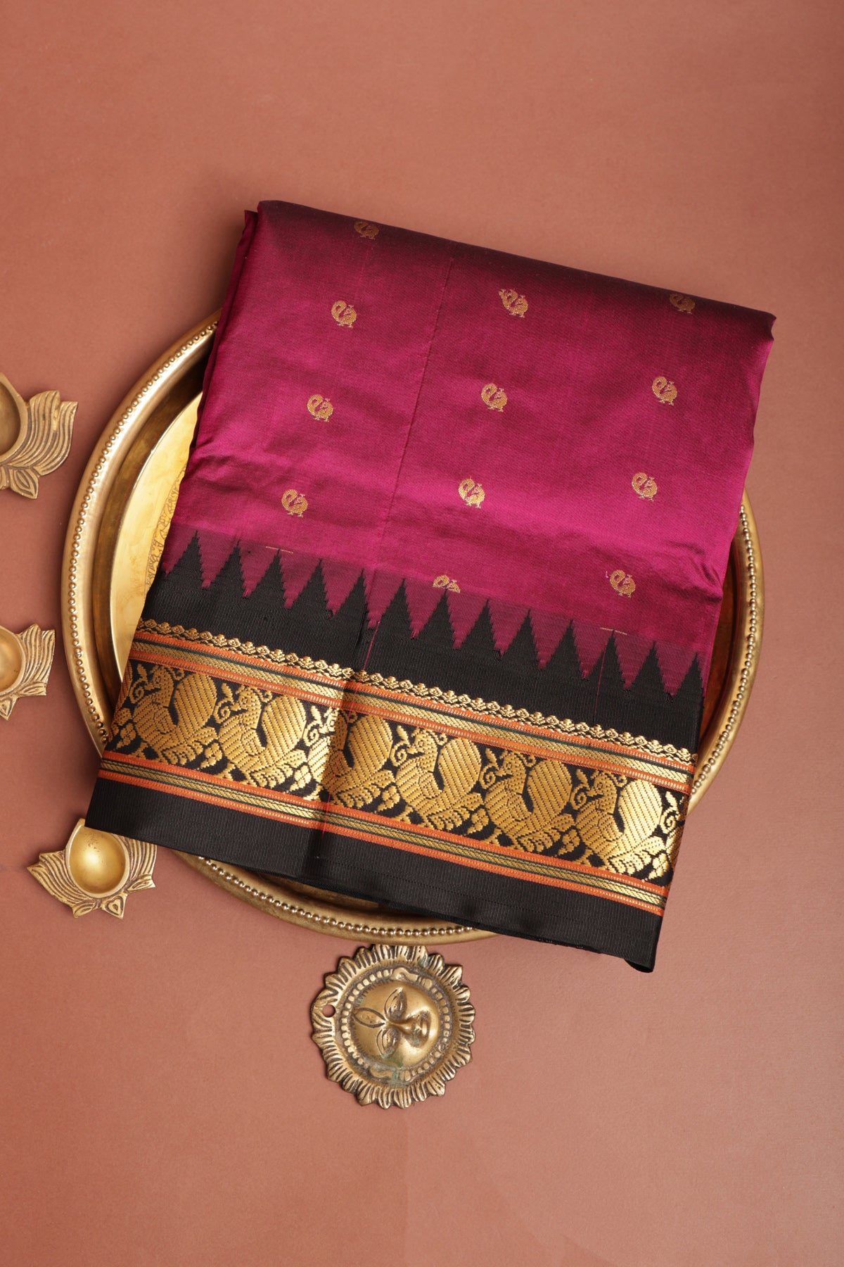 Narayanpet Silk Magenta Saree