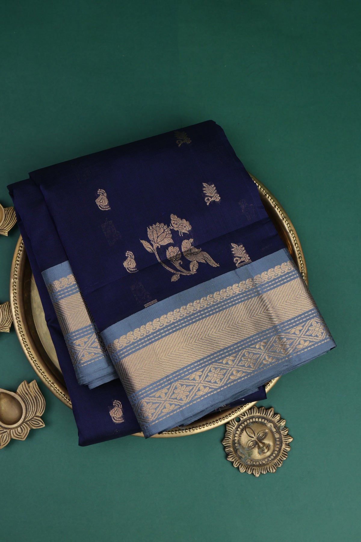 Kuppadam Sico Navy Blue Saree