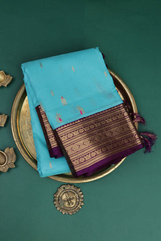 Kuppadam Sico Light Blue Saree