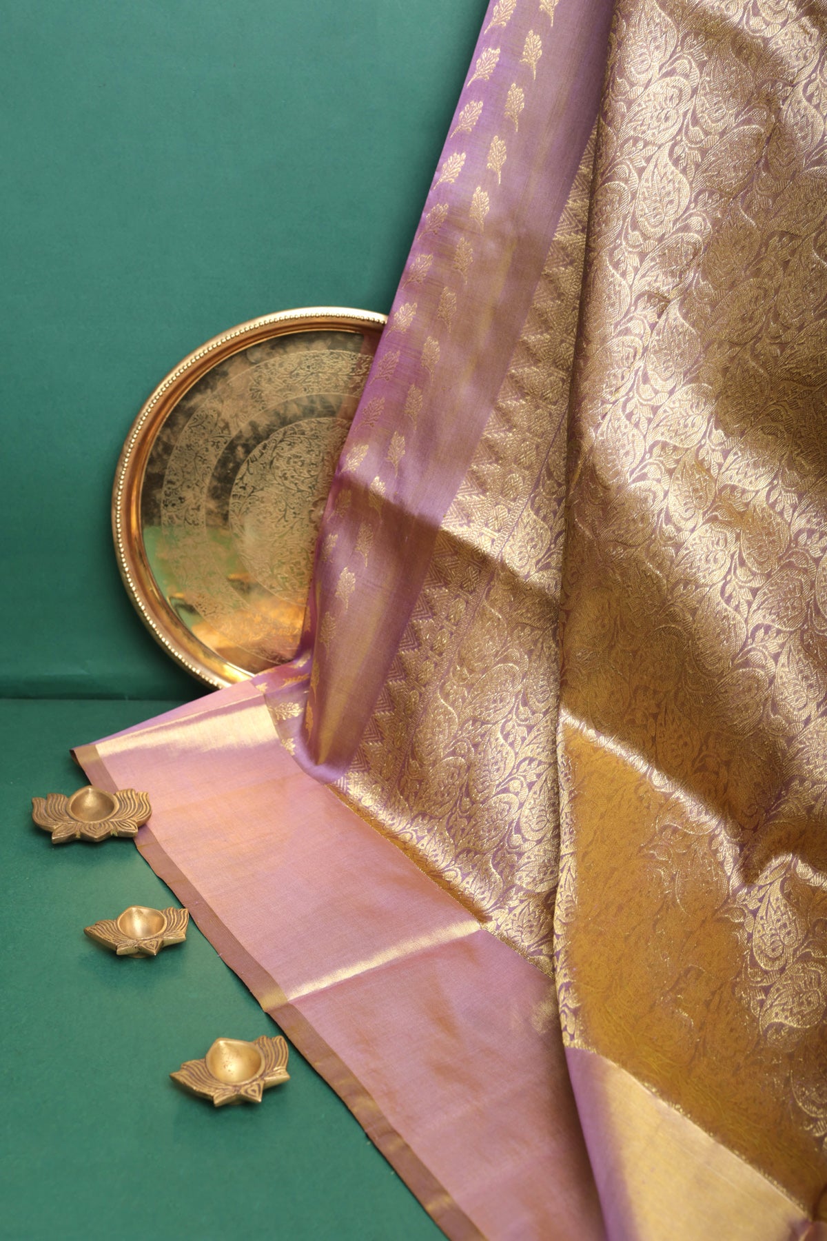 Venkatagiri Silk Violet Saree