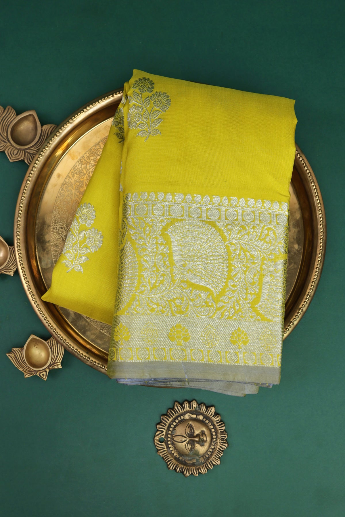 Venkatagiri Silk Yellow Saree