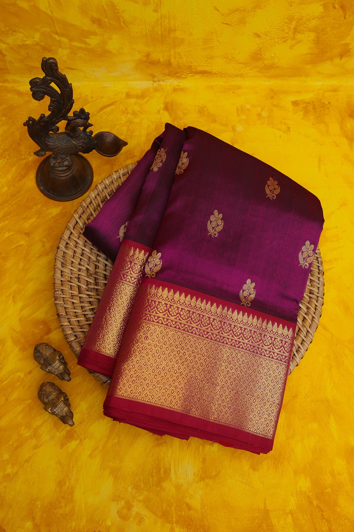 Venkatagiri Silk Magenta Saree