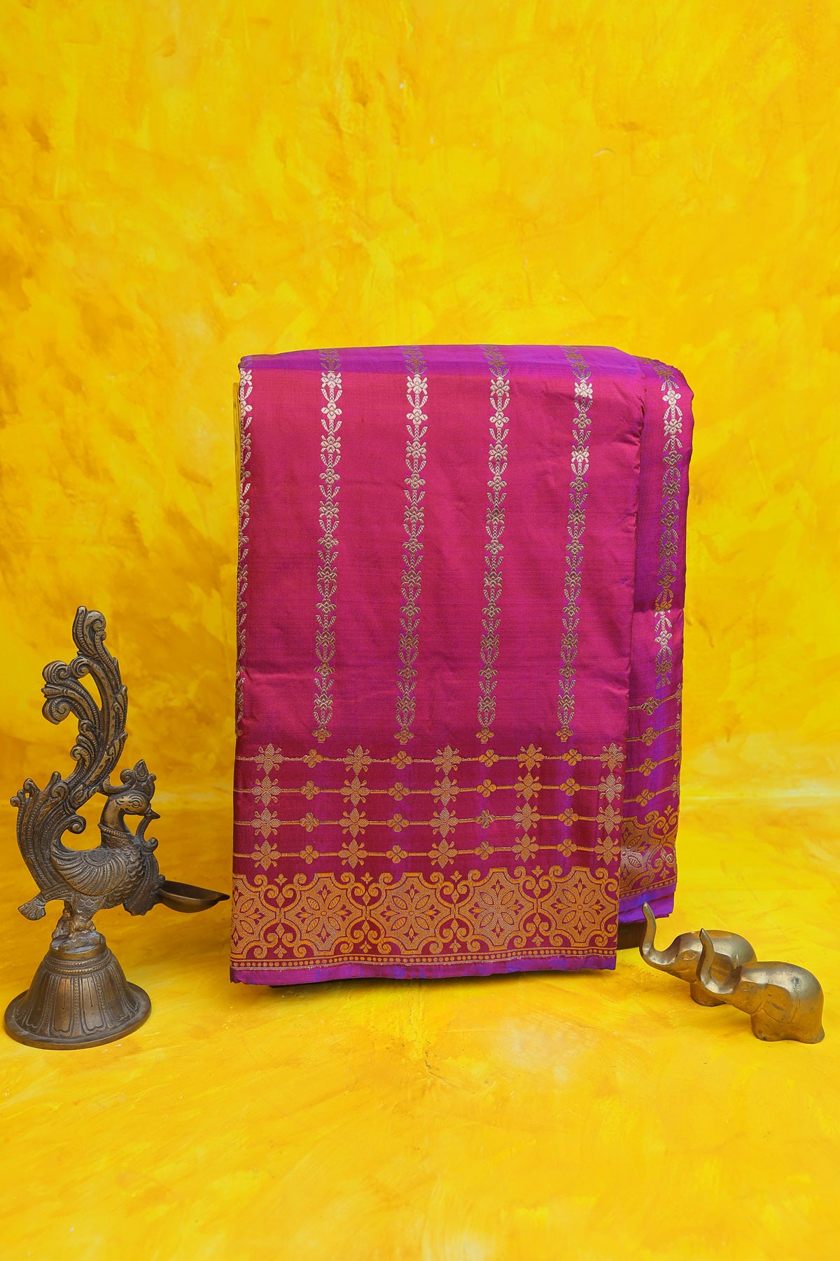 Banarasi Silk Magenta Saree