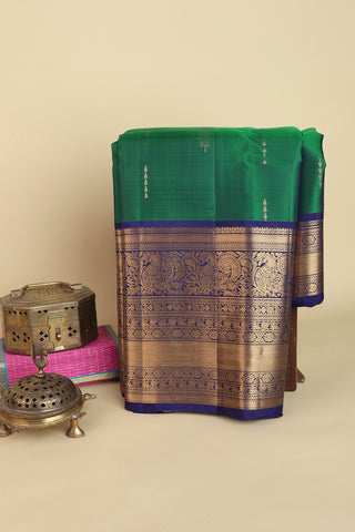 Coimbatore Silk Dark Green Saree