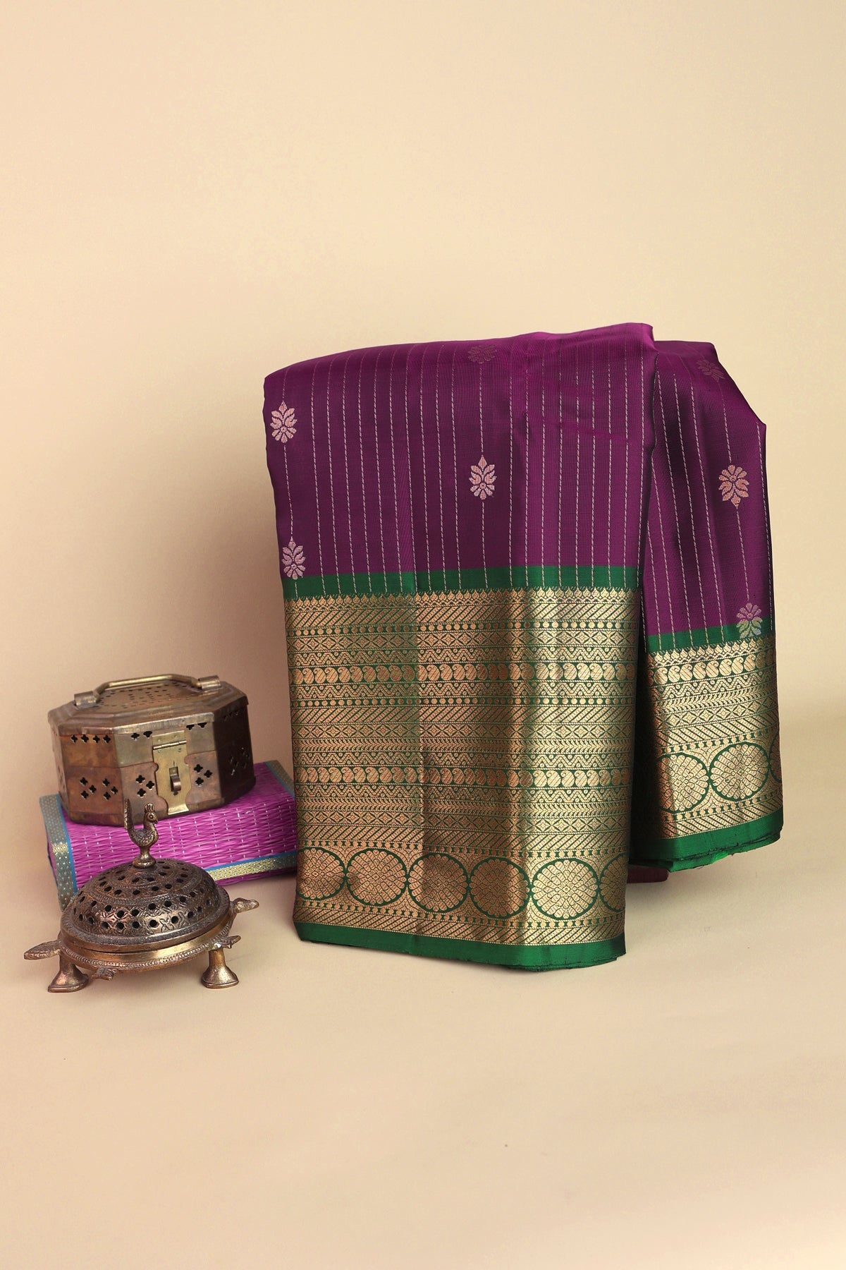 Coimbatore Soft Silk Wine Saree