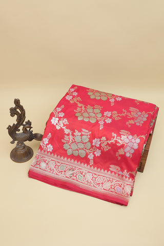 Banarasi Silk Red Saree