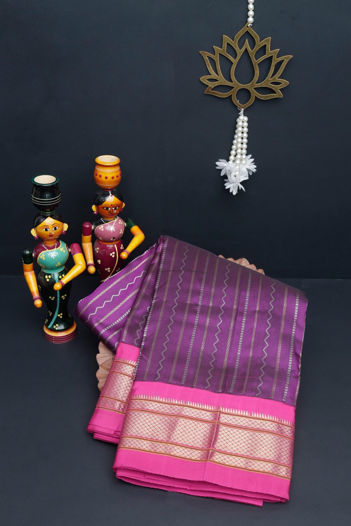 Narayanpet Silk Purple Saree