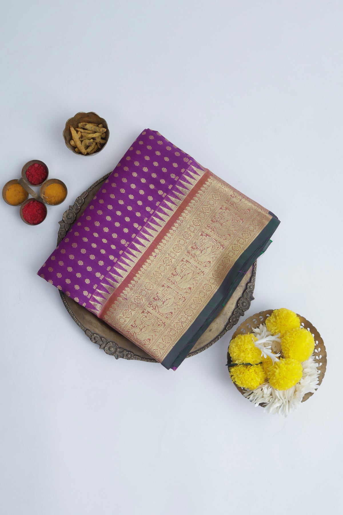 Venkatagiri Silk Purple Saree