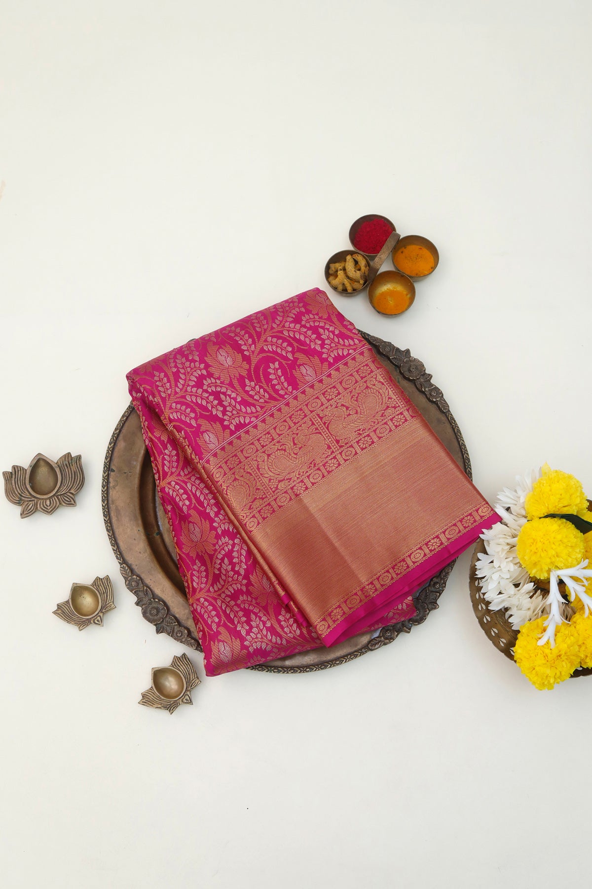 Kancheepuram Silk Pink Saree