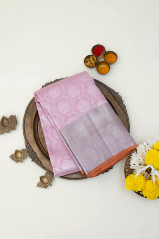 Kancheepuram Silk Baby Pink Saree