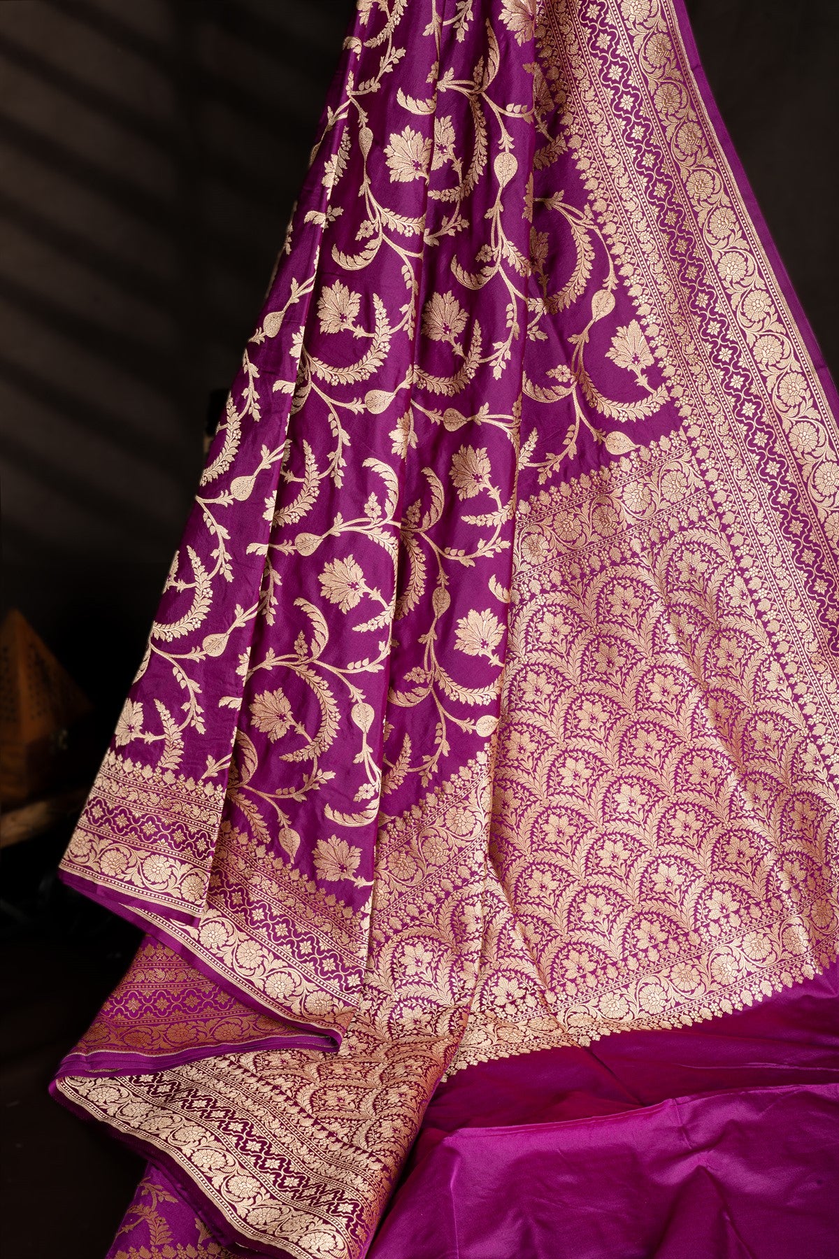 Banarasi Silk Purple Saree