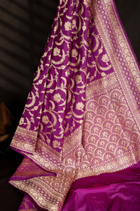 Banarasi Silk Purple Saree