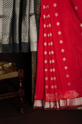 Venkatagiri Silk Red Saree