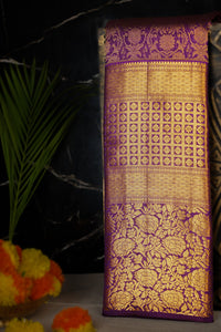 Kancheepuram Silk Purple Saree