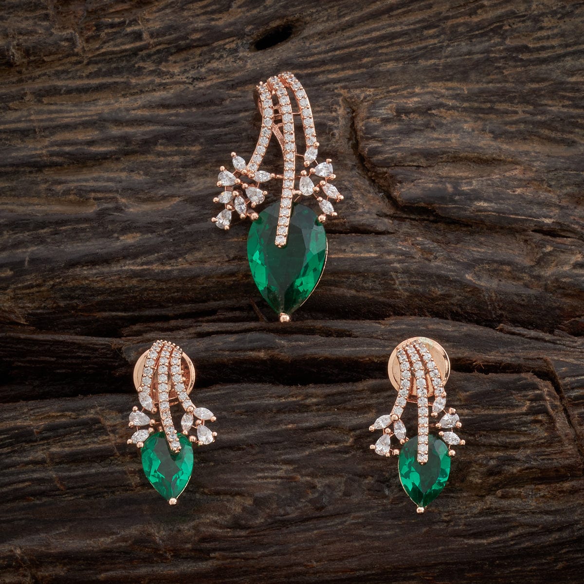 Diamond And Emerald Drop Earrings 2024 | favors.com