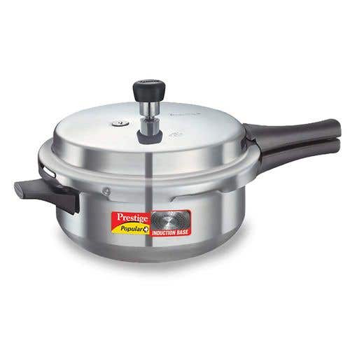 Prestige Popular Plus Virgin Aluminium Precision Weight Valve Junior Deep Pan Pressure Cooker (Silver)